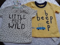 2X bluzeczki z krótkim rękawkiem r 68-74, 6-9 m-cy