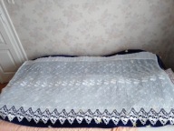 Delikatna firaneczka z bogatymi haftami i tunelem - 195cm x 100 cm - bdb !!