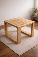 Stolik kawowy z litego buku – drewniany stolik do salonu handmade