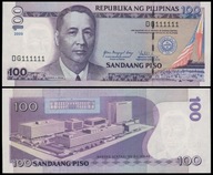BNB - FILIPINY 100 Piso 2009 DG 111111 # SOLID NUMBER # P194b # UNC