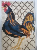 KILIM MAKATKA CZYSTA WEŁNA DO POWIESZENIA SKANDYNAWSKI HAFT`KOGUT