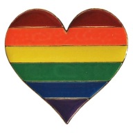 Pin przypinka broszka tęczowe serce lgbt równość