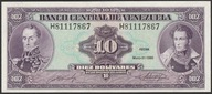 Wenezuela 10 bolivares 1990 - Bolivar - Sucre - stan bankowy UNC