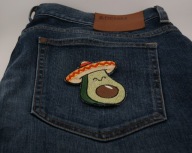 Naszywka Haftowana AWOKADO FROM MEXICO Sombrero – 9 x 7,5 cm