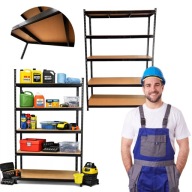 REGAŁ MAGAZYNOWY METALOWY GARAŻOWY PIWNICA SOLIDNY WYTRZYMAŁY 180x120x40 cm