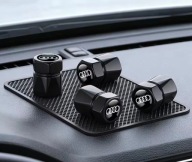 Nakrętki kapturki na wentyle AUDI czarne (4szt.)
