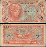 BNA - USA 25 Centów 1965 J 00616234 J # seria 641 # MILITARY # M59 # VF-