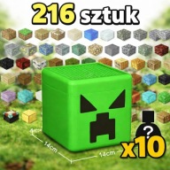 Klocki Magnetyczne Minecraft 216 Elementów + 10 figurek CREEPER BOX Prezent