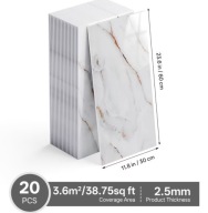 Panele ścienne samoprzylepne 20szt tapeta samoprzylepna marmur panele dekor