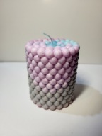 BUBBLES WIELOKOLOROWA WOLNOSTOJĄCA ŚWIECA Z WOSKU SOJOWEGO HANDMADE