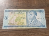 Kongo - 10 makuta - 1967 - rzadki
