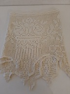 VINTAGE ZASŁONKA KORONKOWA LAMBREKIN ZAZDROSTKA ANGIELSKA 133/44 CM