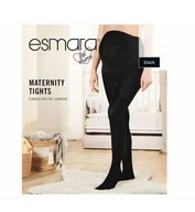 RAJSTOPY CIĄŻOWE CIEPŁE 78% BAWEŁNA CZARNE L ESMARA