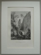 WOJCIECHÓW k. CHOJNOWA, DOLNY ŚLĄSK, Ruiny kościoła z XV w., staloryt 1885