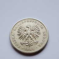 20 zł 1986r. Gruba data, RR, bardzo rzadka odmiana z prywatnej kolekcji