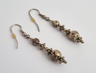 STARE WISZĄCE DELIKATNE KOLCZYKI OZDOBNY METAL