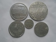 MEDAL KIELCE SZKOŁA GENERAŁ BERLING + CHWAŁOWICE + TRADYCJE RZEMIOSŁA 5szt