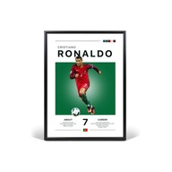 Cristiano Ronaldo Plakat w Ramce z Szybką 30x40 Wysoka jakość