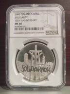 SOLIDARNOŚĆ 1990 100000 zł TYP A grading NGC MS66