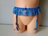 Śliczny markowy pas do pończoch St.Michael niebieski