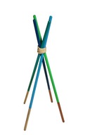 Stojak na ubrania kolorowy drewno – wieszak dziecięcy 100 cm