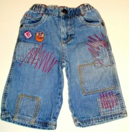 JEANS Spodnie TOPOLINO z bajerami r. 74/9 m-cy