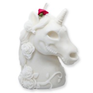 Świeca ZAPACHOWA Koń Szkielet Maskaradowy SOJOWA Drzewo Sandałowe Prezent