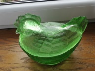 Bomboniera Puzderko Kura Szklana Zielona à la ZĄBKOWICE