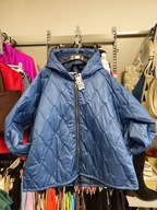 Kurtka plus size niebieska, przejściowa pikowana Italy !!!