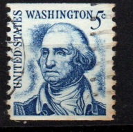 Znaczek 5 cent George Washington 1966r.