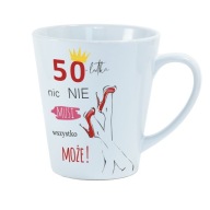 Kubek LATTE na 50 urodziny śmieszny prezent + BOX