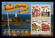 Jersey / Mini arkusz 510-513 ( Festiwal Turystyki ) czysty / 1990 r.
