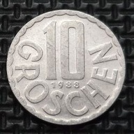 *AUSTRIA [0007]*10 Groszy (Groschen) 1988 II Republika Szyling austryjacki