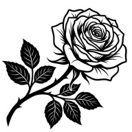 Naklejka na ścianę Róża 50cm