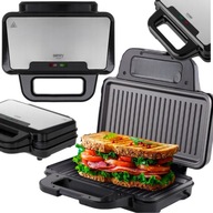 Opiekacz panini Camry CR 3067 2 w 1 kanapek i grill panini czarny pionowy