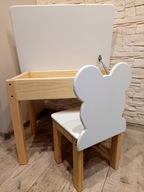 Stolik ze schowkiem i krzesełko z drewna 107-122