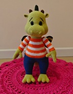 Smok Leon wykonany na szydełku