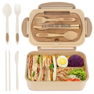 LUNCHBOX ŚNIADANIÓWKA POJEMNIK NA JEDZENIE DO SZKOŁY Z PRZEGRÓDKAMI 1200ML