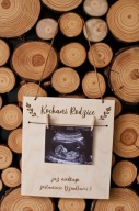 Sklejka ramka zdjęcie USG. Zostaniecie Dziadkami, ciąża prezent narodziny