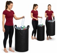 TORBA NA BUTELKI ZWROTNE PLASTIK SZKŁO DUŻY SKŁADANY KOSZ SEGREGACJA DOM