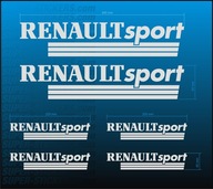 Naklejki dla RENAULT Sport CLASSIC Megane Clio RS 6szt Rozm. XL 45cm i 22cm