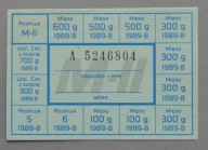 KARTKA ZAOPATRZENIA na mięso M-II 1989-8