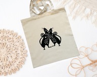 Torba zakupowa bawełniana ze szczurami, shopperka, można prać