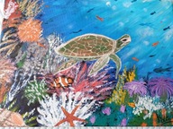 Obraz ręcznie malowany- Podwodny świat