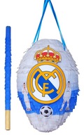 Piniata Urodzinowa XL - Piłka Nożna, Real Madryt + kij