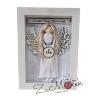 Ramka PREZENT NA KOMUNIĘ CHRZEST PAMIĄTKA I KOMUNII ANIOŁ STRÓŻ W RAMCE 3D