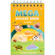 KSIĄŻECZKA Z NAKLEJKAMI Mega Sticker Book Naklejki ZWIERZĘTA 70 Arkuszy