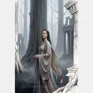 Leśna wróżka obraz na płótnie 55x80 tajemniczy las fantasy mgła kobieta art