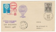 Czechosłowacja 1968 Koperta I lot Balony Bernina