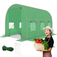 WYTRZYMAŁY Tunel Foliowy Ogrodowy Szklarnia na Warzywa Solidna UV4 3x2m 6m2